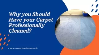 Why you Should Have your Carpet Professionally Cleaned?