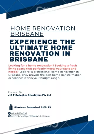 Experience the Ultimate Home Renovation in Brisbane