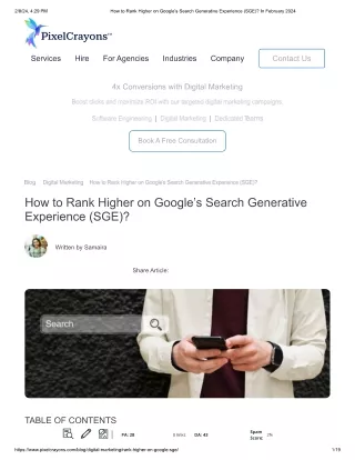 How to Rank Higher on Google’s Search Generative Experience