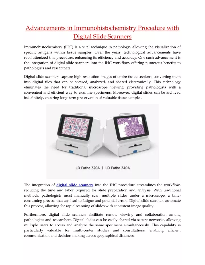 advancements in immunohistochemistry procedure