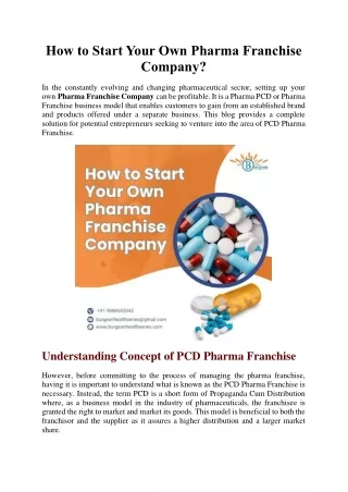How to Start Your Own Pharma Franchise Company?