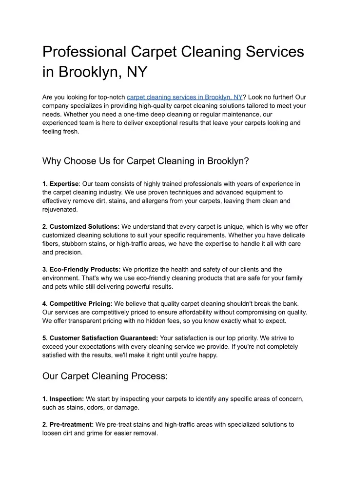 professional carpet cleaning services in brooklyn