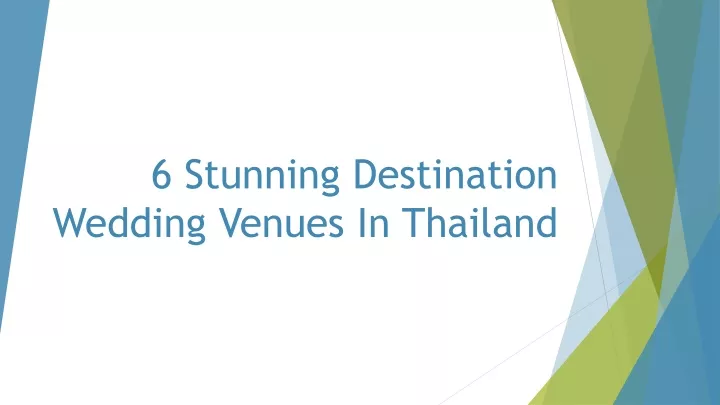 6 stunning destination wedding venues in thailand