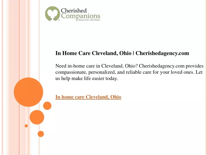 in home care cleveland ohio cherishedagency