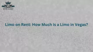 Limo on Rent How Much is a Limo in Vegas