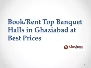 Book Rent Top Banquet Halls in Ghaziabad