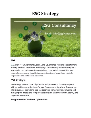 esg strategy