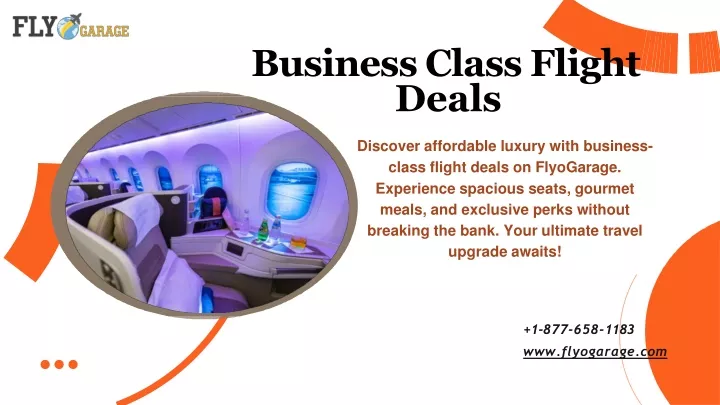 business class flight deals