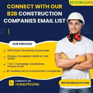 Connect with our B2B Construction Companies Email List