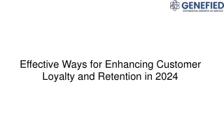 Effective Ways for Enhancing Customer Loyalty