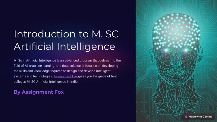 introduction to m sc artificial intelligence