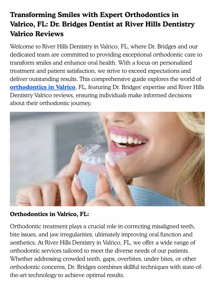 transforming smiles with expert orthodontics