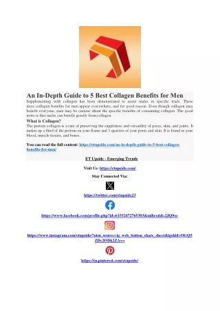 An In-Depth Guide to 5 Best Collagen Benefits for Men