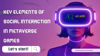 Important Aspects of Metaverse Social Gaming
