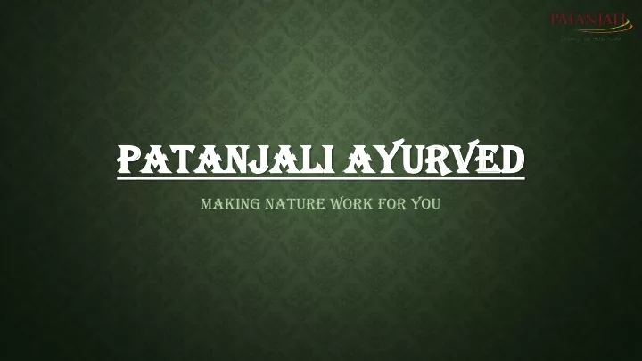 patanjali ayurved