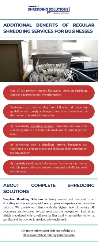 additional benefits of regular shredding services