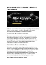 Blockchain in Gaming - slide 1