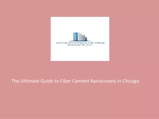 Fiber Cement Rainscreens Chicago