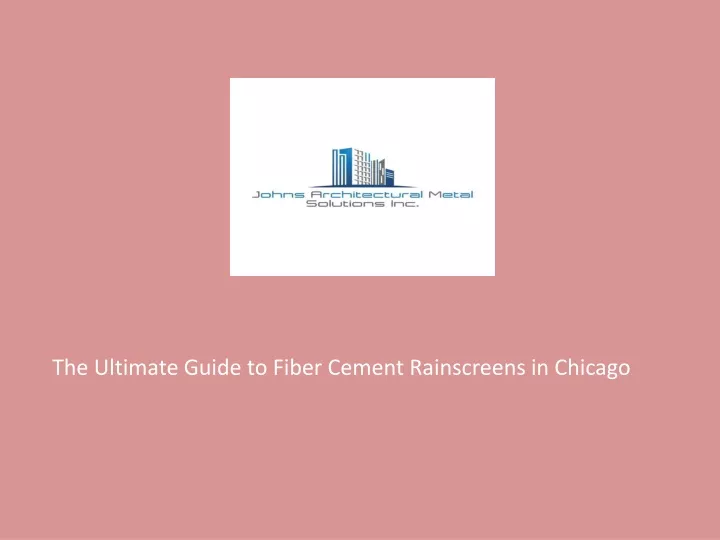 the ultimate guide to fiber cement rainscreens