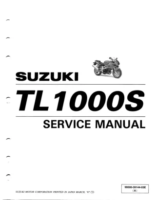 1997 Suzuki TL1000SV Service Repair Manual