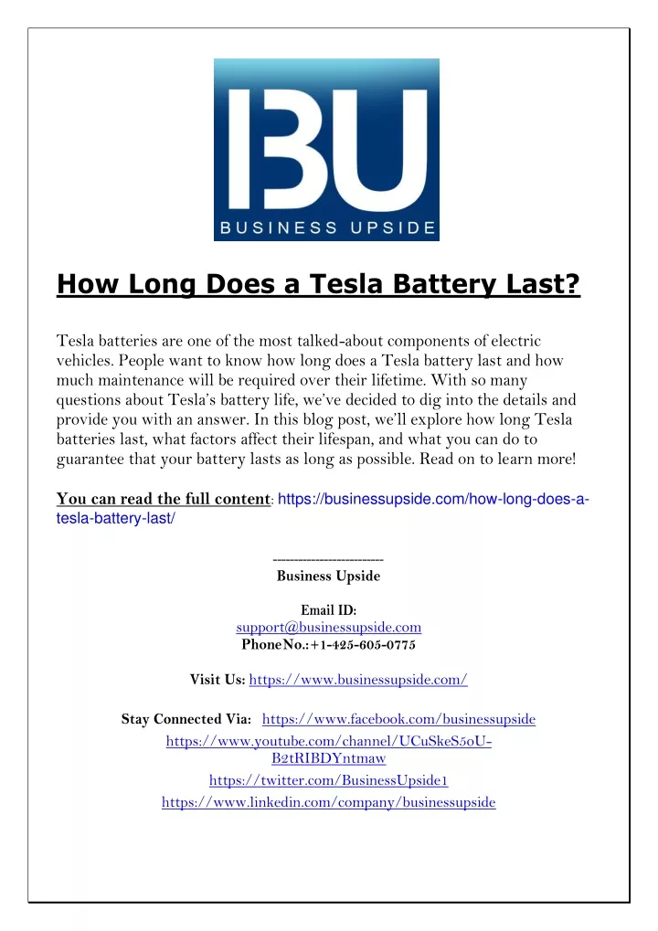 how long does a tesla battery last tesla
