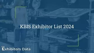 kbis exhibitor list 2024