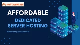 Affordable Dedicated Server Hosting