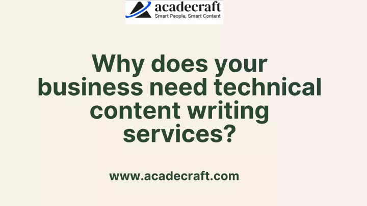 why does your business need technical content