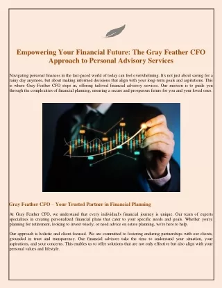 Empowering Your Financial Future The Gray Feather CFO Approach to Personal Advisory Services