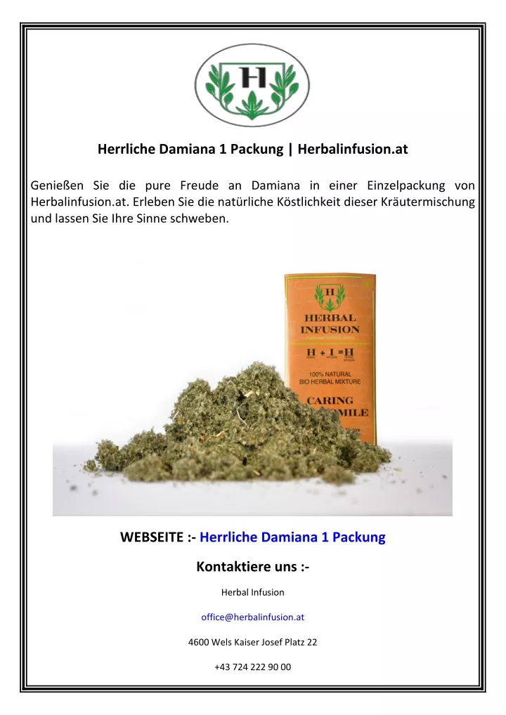 herrliche damiana 1 packung herbalinfusion at