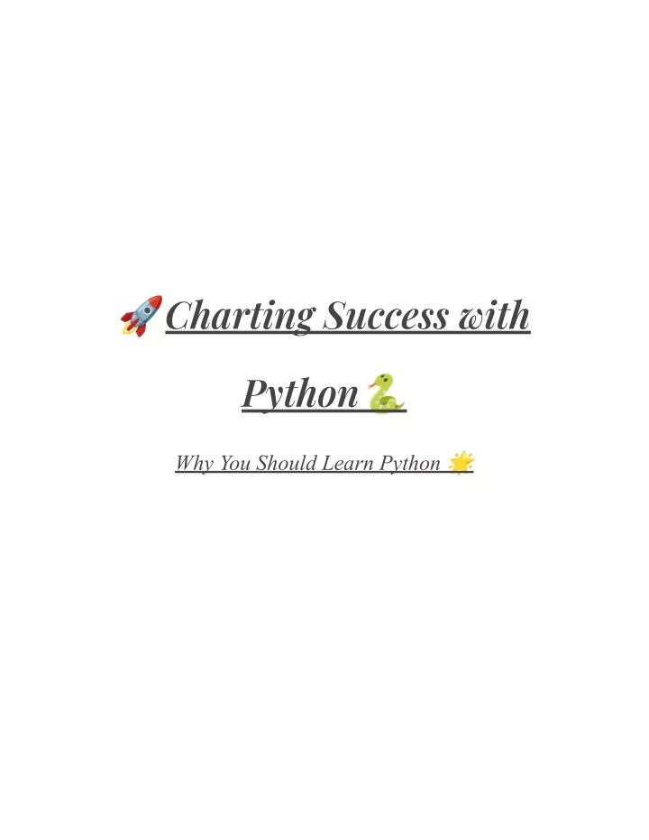 charting success with
