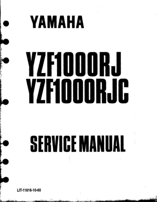 1997 Yamaha YZF1000RJ Service Repair Manual