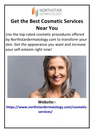 Get the Best Cosmetic Services Near You