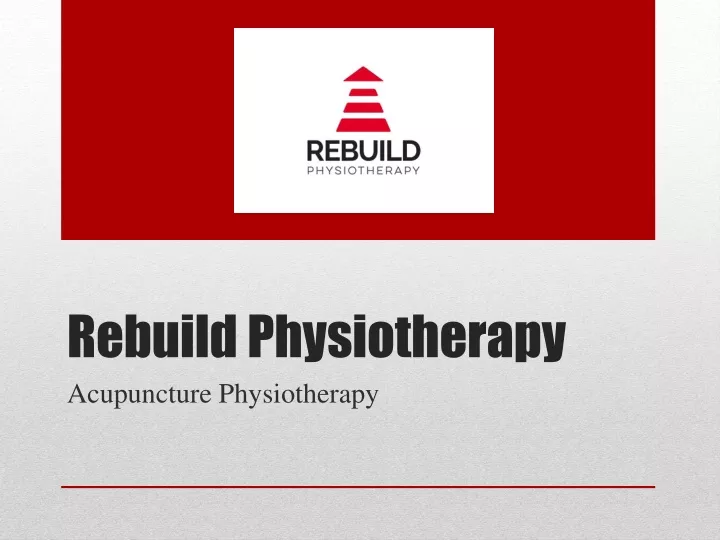 rebuild physiotherapy