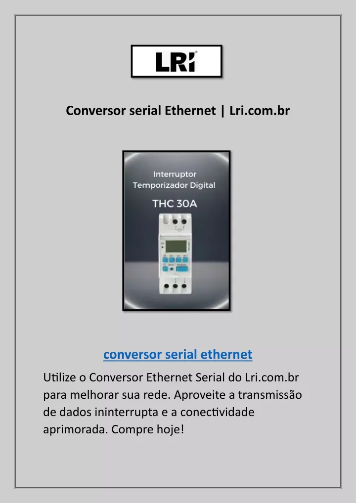 conversor serial ethernet lri com br