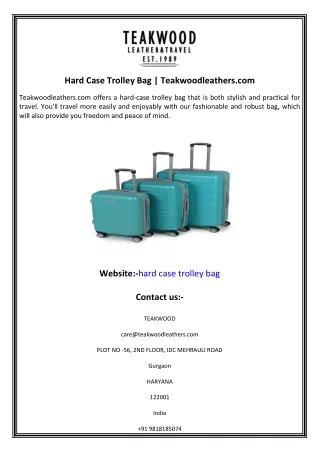 Hard Case Trolley Bag  Teakwoodleathers.com