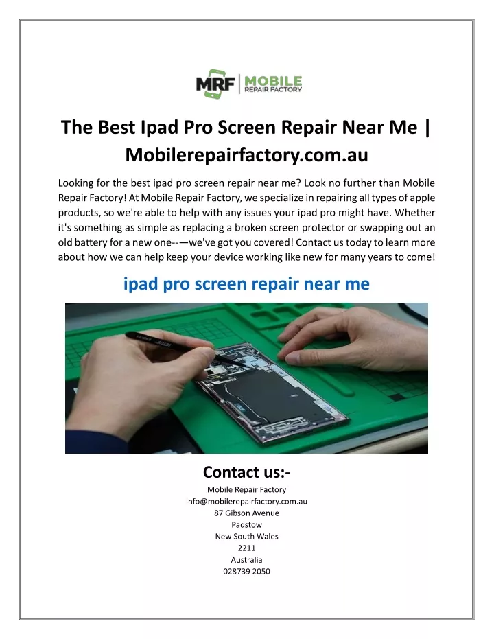 the best ipad pro screen repair near