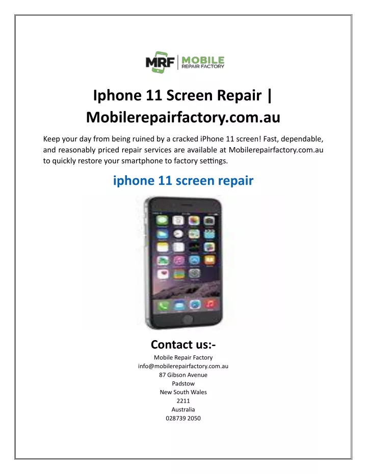 iphone 11 screen repair mobilerepairfactory com au