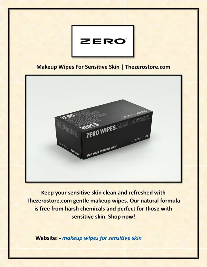 makeup wipes for sensitive skin thezerostore com