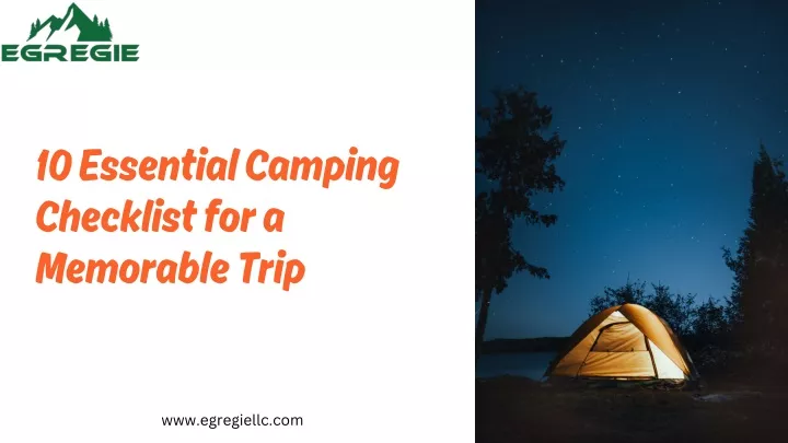10 essential camping checklist for a memorable