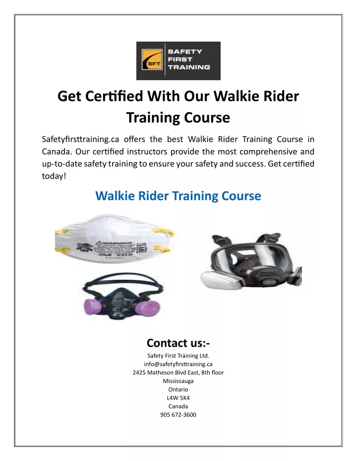 get certified with our walkie rider training