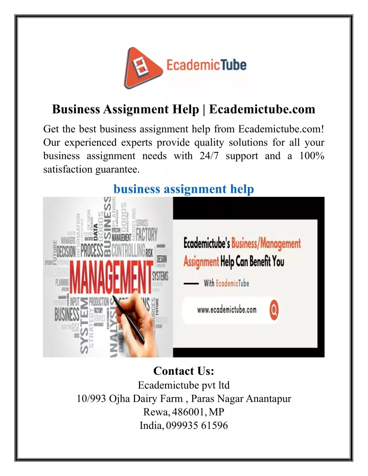 business assignment help ecademictube com