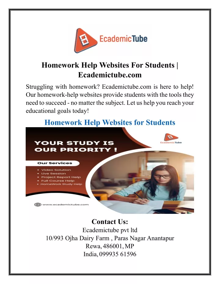 homework help websites for students ecademictube