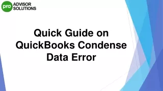 quick guide on quickbooks condense data error