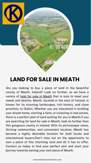 Land For Sale in Meath