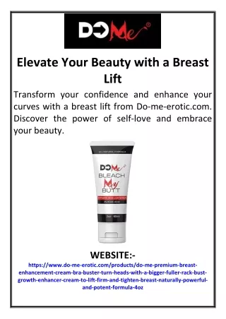 Elevate Your Beauty with a Breast Lift
