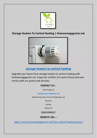 storage heaters to central heating