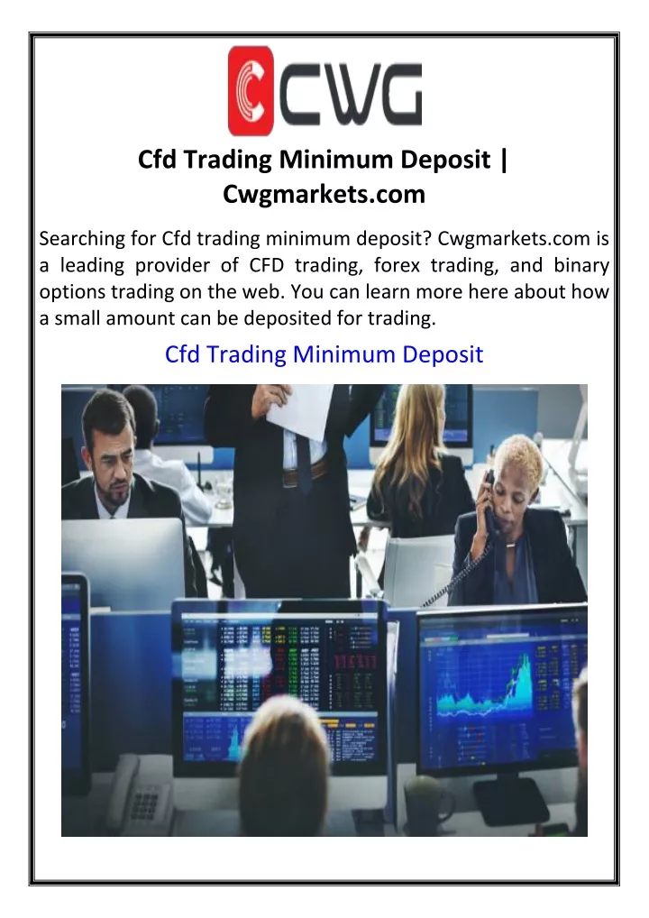 cfd trading minimum deposit cwgmarkets com
