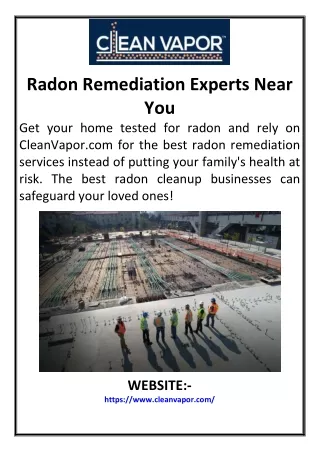 Radon Remediation Experts Near You