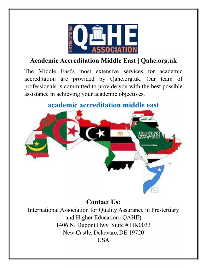 academic accreditation middle east qahe org uk